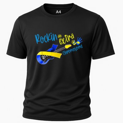 Rockin’ An Extra Chromosome Rock Guitar Down Syndrome T21 Gift Performance Shirt