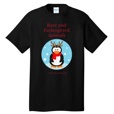 Rare And Endangered Animals The Rein Christmas Design Tall T-Shirt