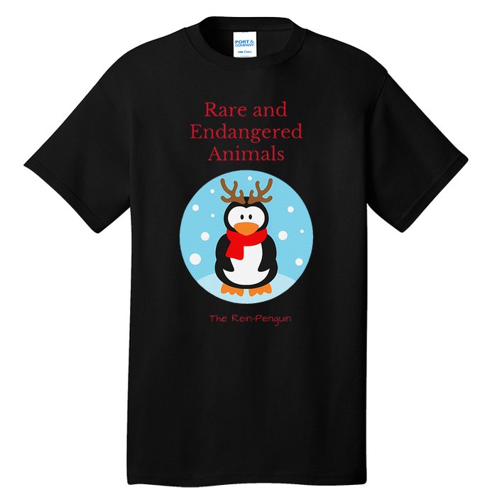 Rare And Endangered Animals The Rein Christmas Design Tall T-Shirt