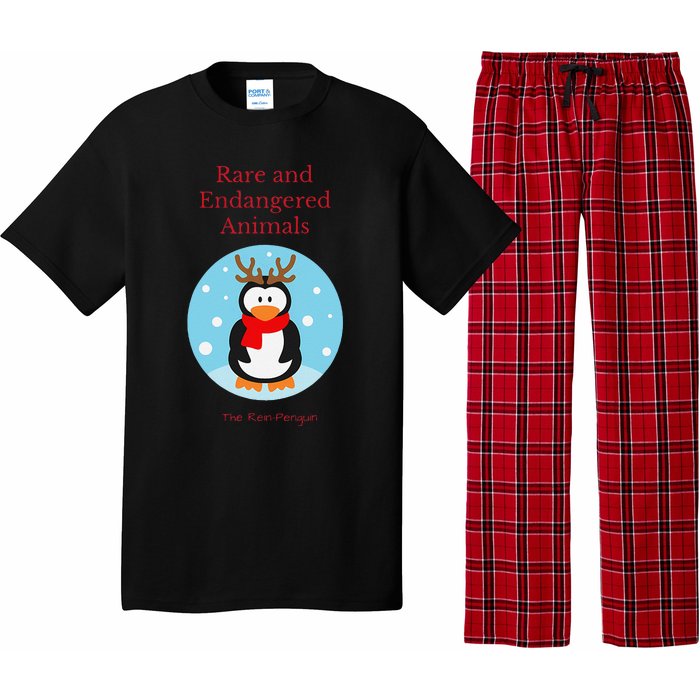 Rare And Endangered Animals The Rein Christmas Design Pajama Set