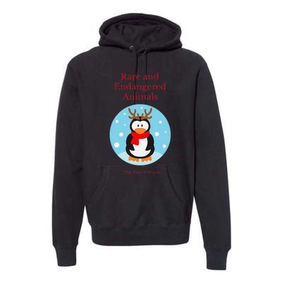 Rare And Endangered Animals The Rein Christmas Design Premium Hoodie