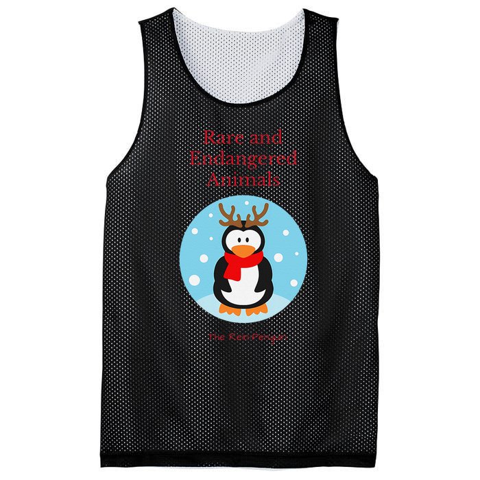 Rare And Endangered Animals The Rein Christmas Design Mesh Reversible Basketball Jersey Tank