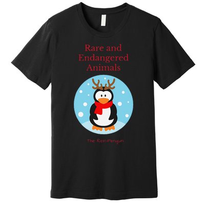 Rare And Endangered Animals The Rein Christmas Design Premium T-Shirt