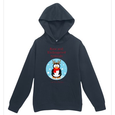 Rare And Endangered Animals The Rein Christmas Design Urban Pullover Hoodie