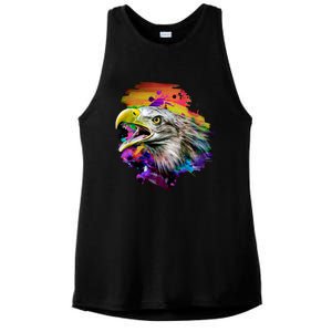 Realistic Abstract Eagle Ladies PosiCharge Tri-Blend Wicking Tank