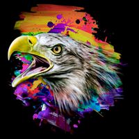 Realistic Abstract Eagle USA-Made Doggie Bandana