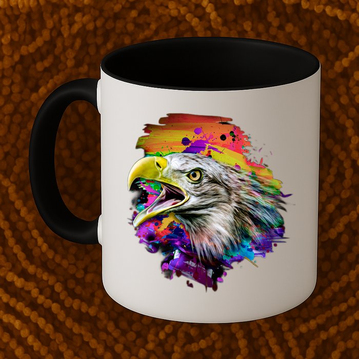 Realistic Abstract Eagle Mug