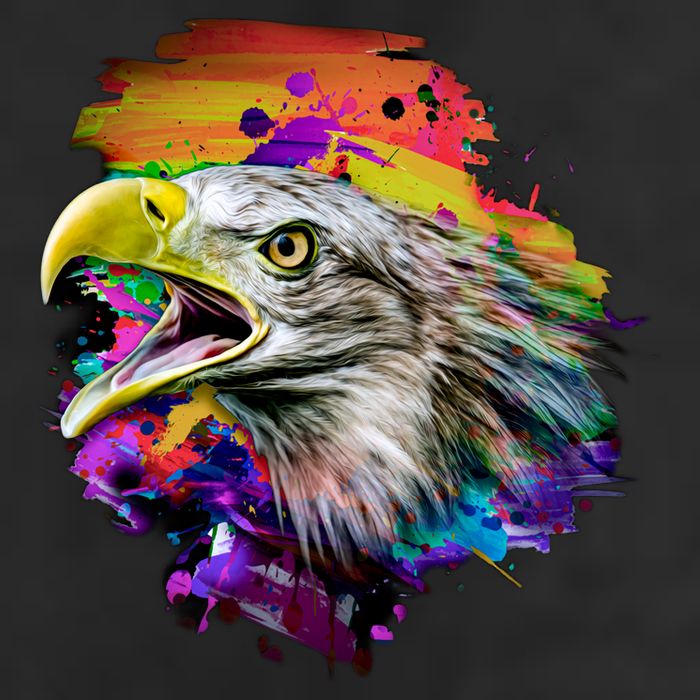 Realistic Abstract Eagle Beanie