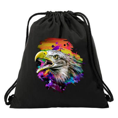 Realistic Abstract Eagle Drawstring Bag