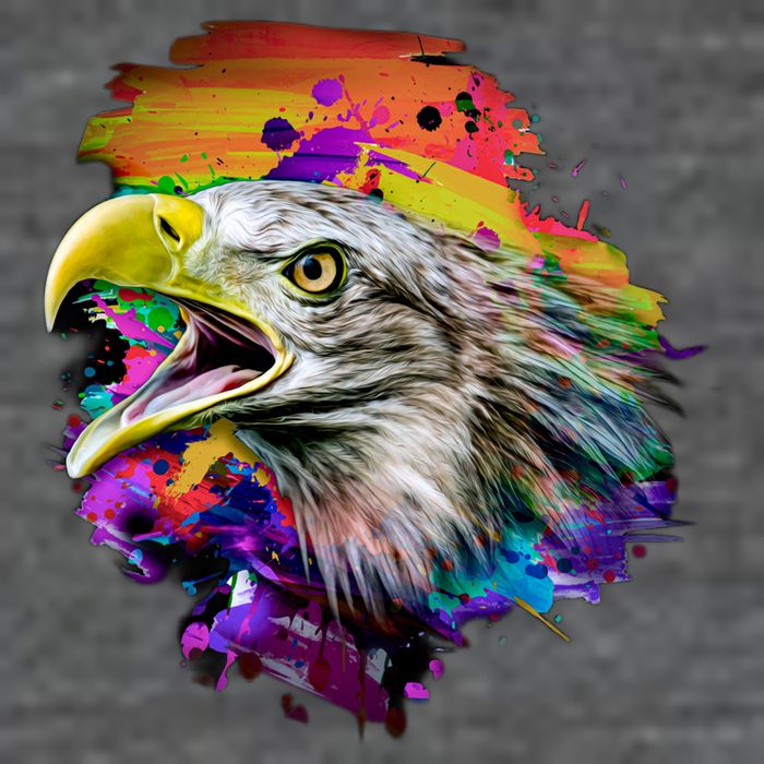 Realistic Abstract Eagle Button
