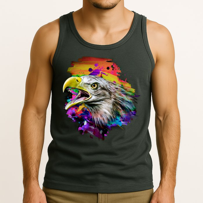 Realistic Abstract Eagle Tank Top