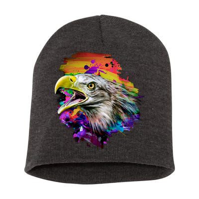 Realistic Abstract Eagle Short Acrylic Beanie