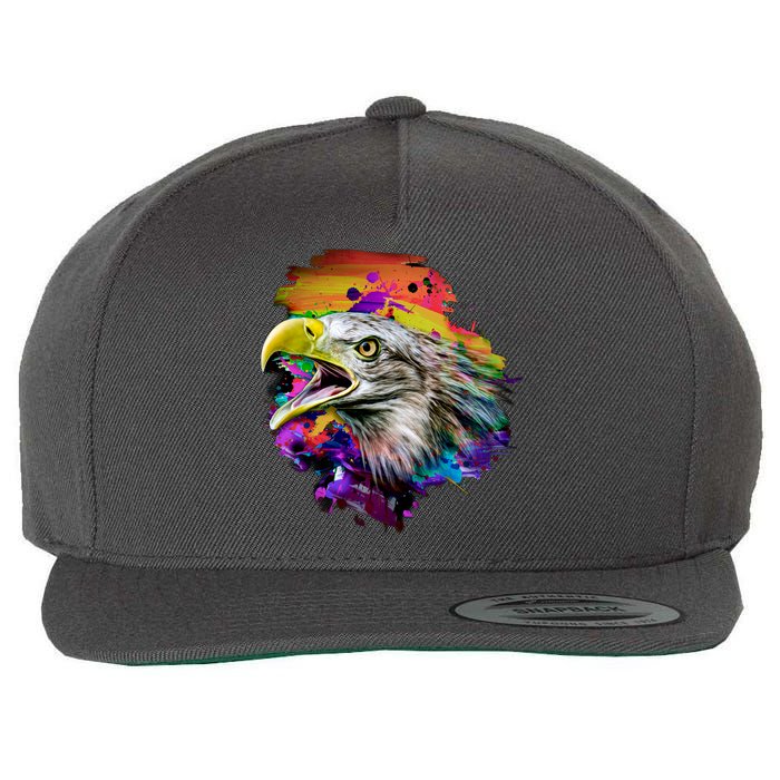 Realistic Abstract Eagle Wool Snapback Cap