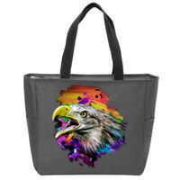 Realistic Abstract Eagle Zip Tote Bag