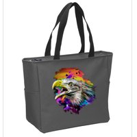 Realistic Abstract Eagle Zip Tote Bag