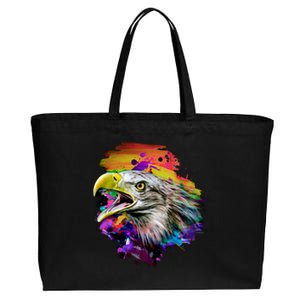 Realistic Abstract Eagle Cotton Canvas Jumbo Tote