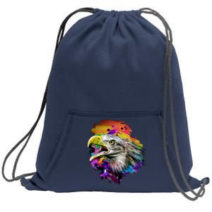 Realistic Abstract Eagle Sweatshirt Cinch Pack Bag