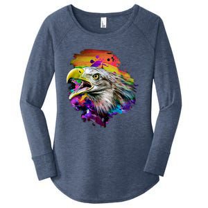 Realistic Abstract Eagle Women's Perfect Tri Tunic Long Sleeve Shirt