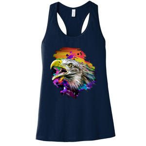 Realistic Abstract Eagle Women's Racerback Tank