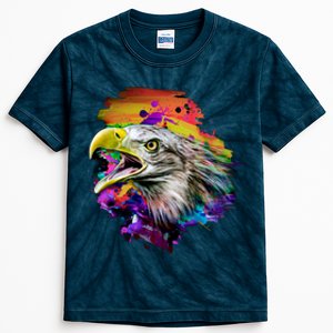 Realistic Abstract Eagle Kids Tie-Dye T-Shirt