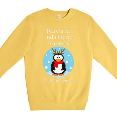 Rare And Endangered Animals The Reinfengun Christmas Design Premium Crewneck Sweatshirt