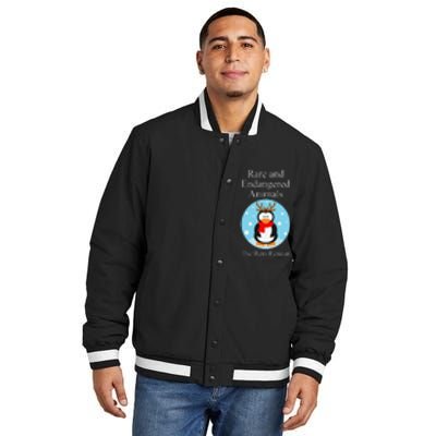 Rare And Endangered Animals The Reinfengun Christmas Design Insulated Varsity Jacket