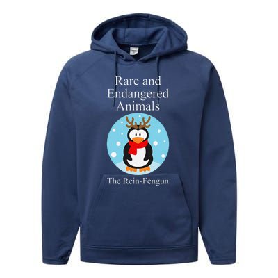 Rare And Endangered Animals The Reinfengun Christmas Design Performance Fleece Hoodie