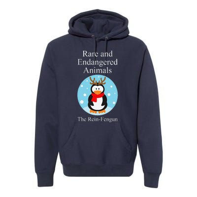 Rare And Endangered Animals The Reinfengun Christmas Design Premium Hoodie