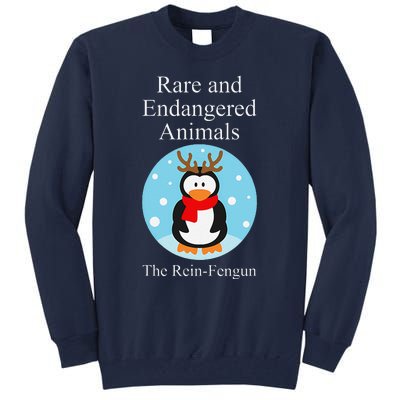 Rare And Endangered Animals The Reinfengun Christmas Design Tall Sweatshirt