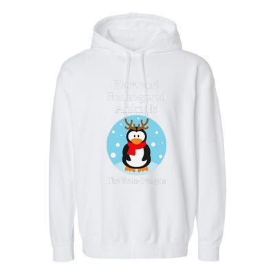 Rare And Endangered Animals The Reinfengun Christmas Design Garment-Dyed Fleece Hoodie