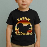 Retro Adhd Easily Distracted Squirrel Vintage Neurodiverse Toddler T-Shirt