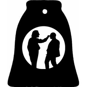 Ritchie And Eddies Bottom Silhouette Ceramic Bell Ornament