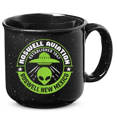 Roswell Aviation Established 1947 Roswell Alien 15oz Campfire Ceramic Mug