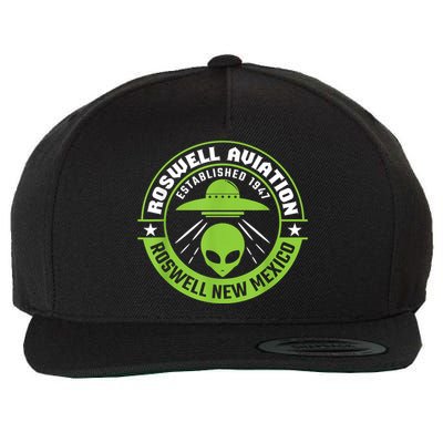 Roswell Aviation Established 1947 Roswell Alien Wool Snapback Cap