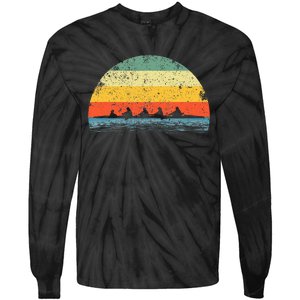 Rowing Art For Women Row Team Crew Boat Rower Coxswain Tie-Dye Long Sleeve Shirt