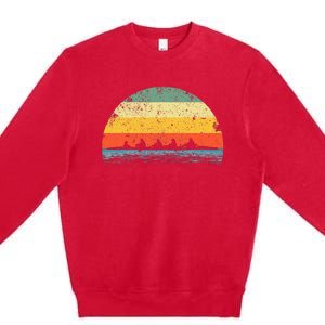 Rowing Art For Women Row Team Crew Boat Rower Coxswain Premium Crewneck Sweatshirt