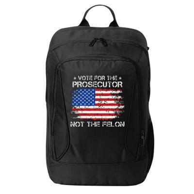 Retro American Flag Vote For The Prosecutor Not The Felon City Backpack