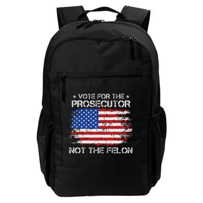 Retro American Flag Vote For The Prosecutor Not The Felon Daily Commute Backpack