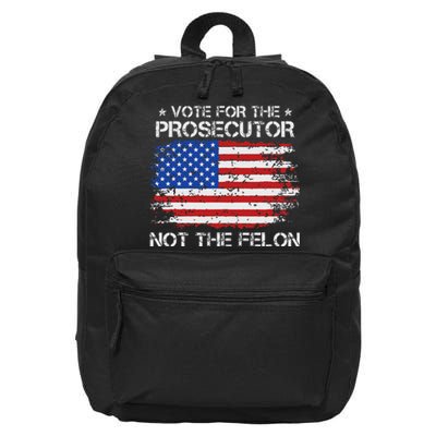 Retro American Flag Vote For The Prosecutor Not The Felon 16 in Basic Backpack