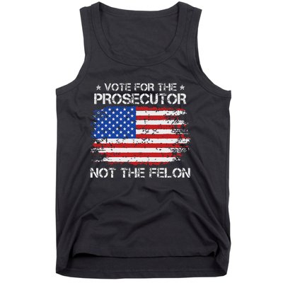 Retro American Flag Vote For The Prosecutor Not The Felon Tank Top