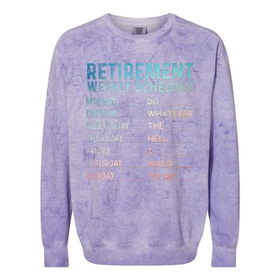 Retired Art For Women Retirement Retiree Colorblast Crewneck Sweatshirt