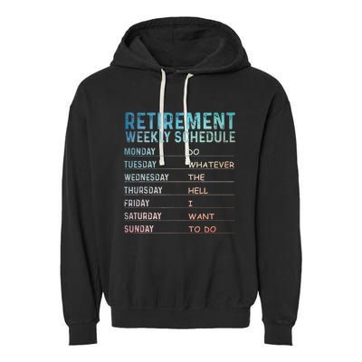 Retired Art For Women Retirement Retiree Garment-Dyed Fleece Hoodie