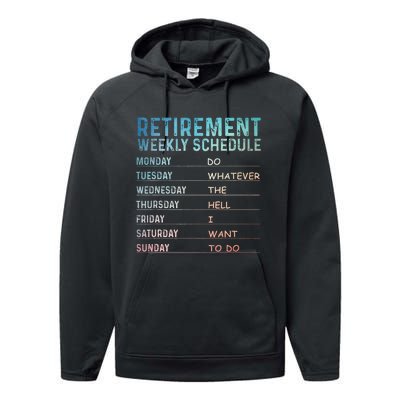 Retired Art For Women Retirement Retiree Performance Fleece Hoodie