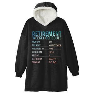 Retired Art For Women Retirement Retiree Hooded Wearable Blanket