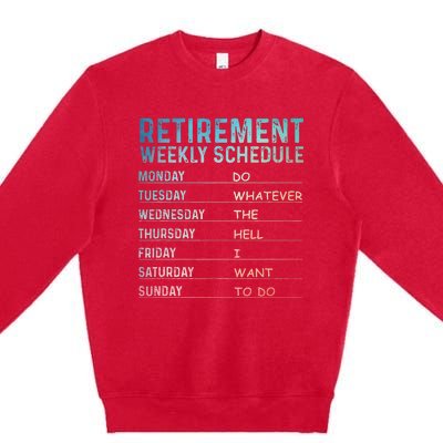 Retired Art For Women Retirement Retiree Premium Crewneck Sweatshirt