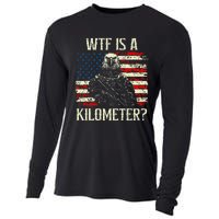 Retro American Flag Cooling Performance Long Sleeve Crew