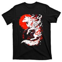 Retro Animal Funny Fox Vintage Okami Basic Japan T-Shirt