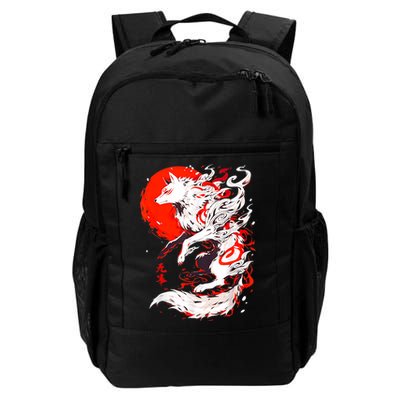 Retro Animal Funny Fox Vintage Okami Basic Japan Backpack