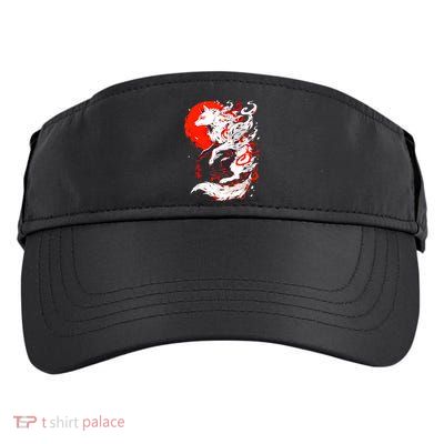 Retro Animal Funny Fox Vintage Okami Basic Japan Adult Drive Performance Visor