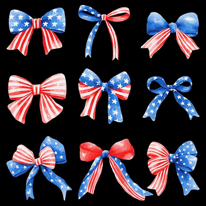 Retro American Flag Coquette Bow Patriotic 4th July Women Mug